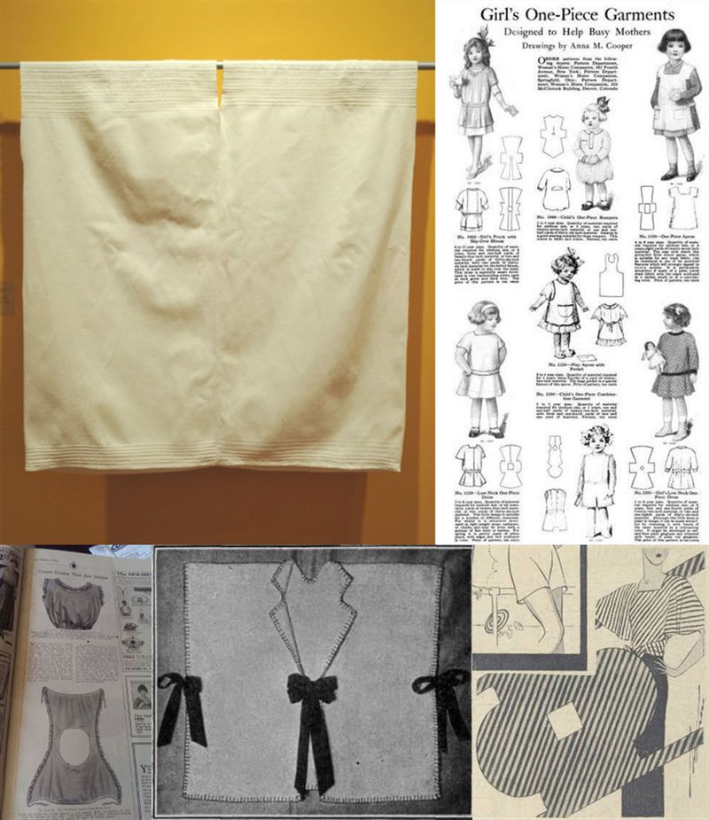 上:南美洲服饰;一片式裁剪教学。下:Corset Cover;Combing Jacket;Jiffy Blouse
