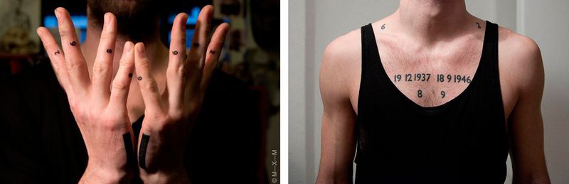 Saberi的纹身细节